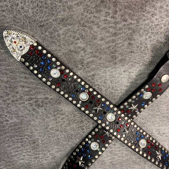Black Star and Rhinestone Studded Belt